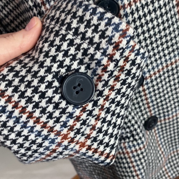 Mystree hooded layered houndstooth double breasted blazer size S - Picture 12 of 14